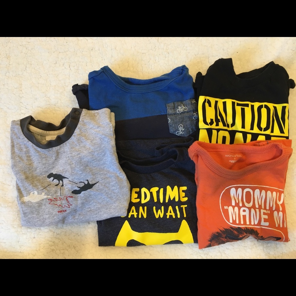 Five t-shirts